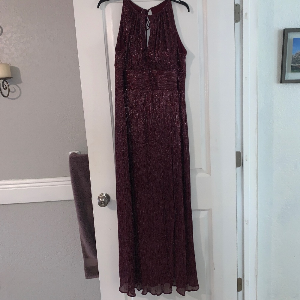 Purple Halter Glitter Dress